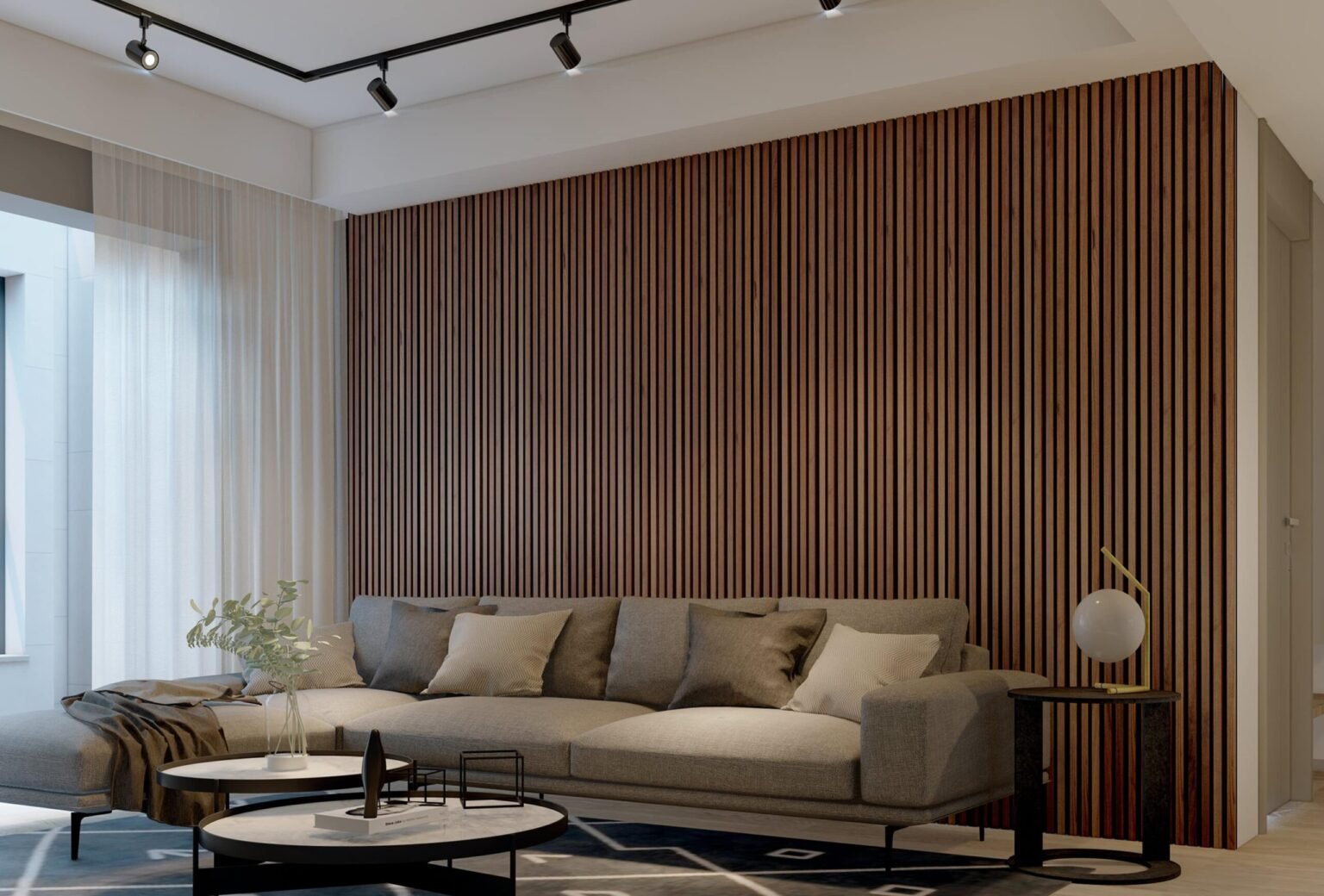 Acoustic panels installed in a performance hall