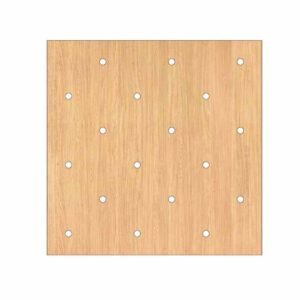 Perforated wood acoustic panel sparse hole pattern