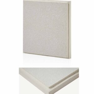 Glass fibre acoustic ceiling panel