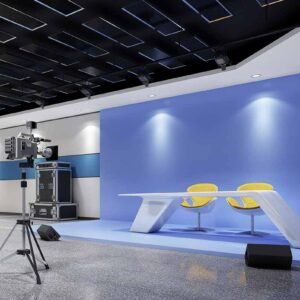 PET acoustic panel wall installation