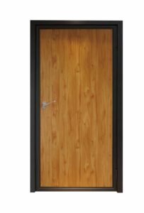 Steel-wood composite acoustic door
